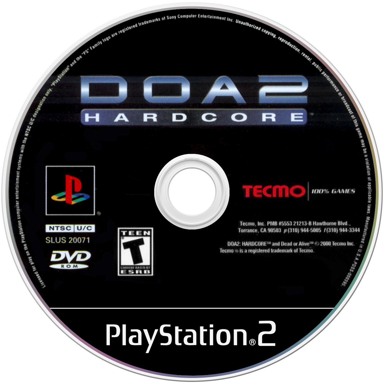DOA2: Hardcore media 8 for Playstation 2